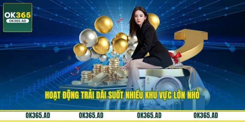 Hoạt động trải dài suốt nhiều khu vực lớn nhỏ Hoạt động trải dài suốt nhiều khu vực lớn nhỏ